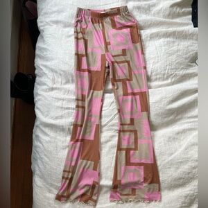 Glassons - Pink & Brown Flared Pants